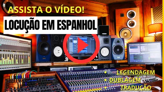 Exemplo de dublagem da narração original, legendagem e remixagem de vídeo em espanhol.